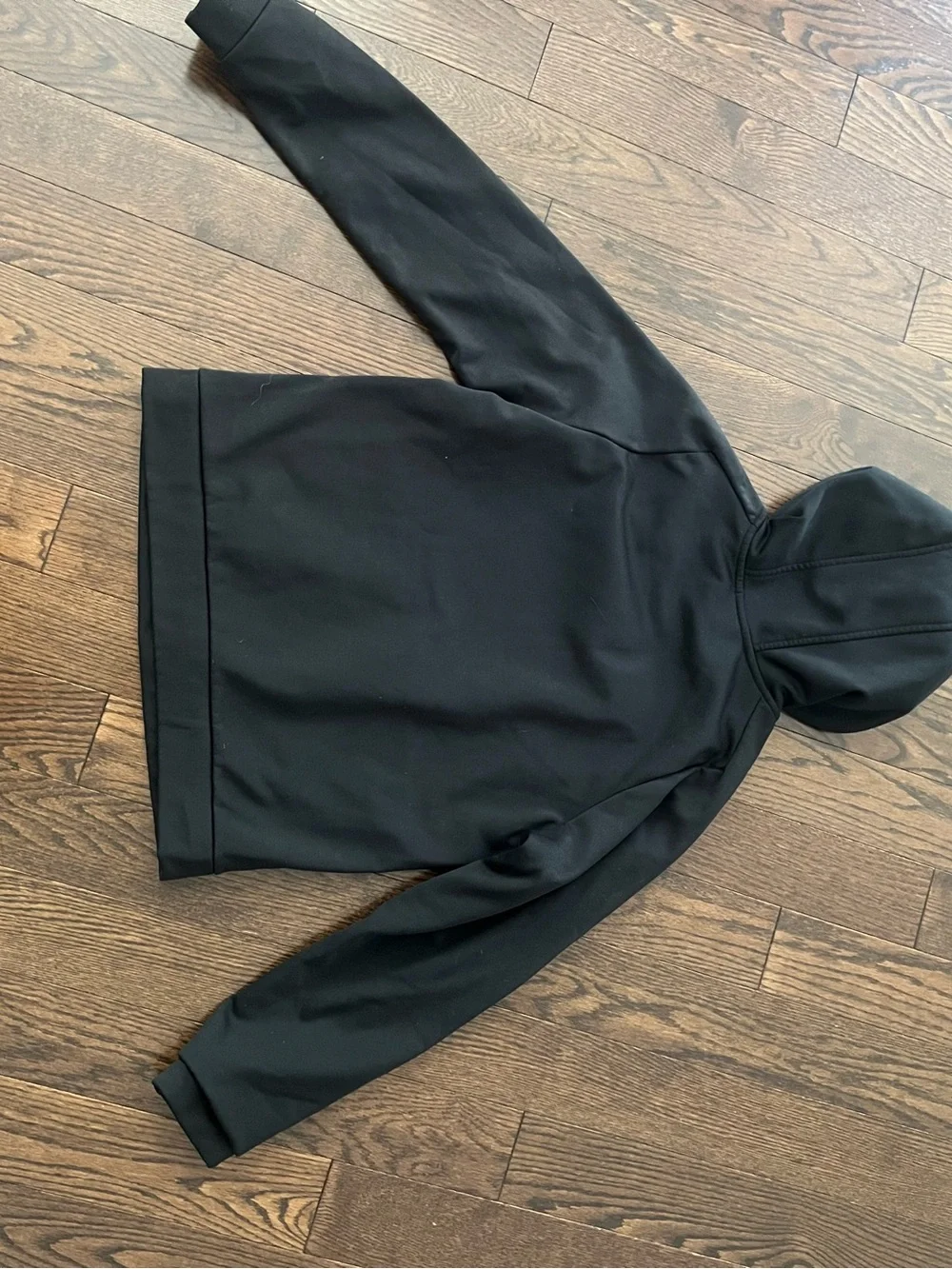 Nike Black Hoodie with White Swoosh and FLY Graphic